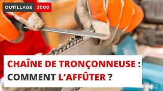 Chaîne de tronçonneuse  comment l’affûter [upl. by Enogitna]