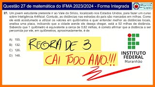 12  Questão 27 IFMA 20232024  Forma Integrada [upl. by Ledba628]