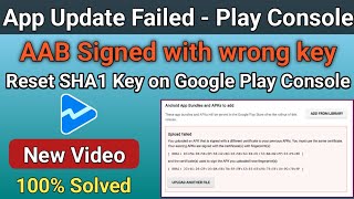 How to reset keystore in Google play console 💯  Uploaded bundle signed with different certificate [upl. by Anertac925]