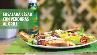 Cómo preparar Ensalada César con verduras al grill  Nutrioli Spray [upl. by Hollah]