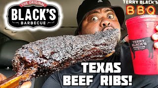 TRYING TERRY BLACKS BBQ🐄 BEST BEEF RIBS IN MY CITY 🤔 [upl. by Allebram]