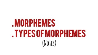 Morphemes and types of Morphemes in Linguistics ENG206 semester4 pu [upl. by Jessey197]