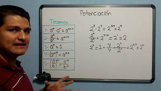 Potenciación Teoremas de los exponentes  Curso de Aritmética [upl. by Nanji]