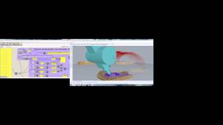 5Axis foam test with Grasshopper GCode generator amp simulation check [upl. by Addiego]