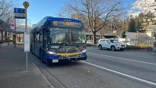 Translink 2022 New Flyer XDE60 B22001 on the R2 Marine Drive To Phibbs Exchange [upl. by Aimej355]