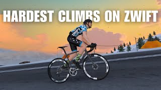 Top 5 HARDEST Climbs on Zwift [upl. by Sheets]