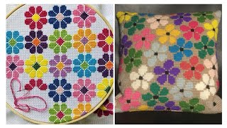 Marvelous And Beautiful Cross Stitch Cushion Cover [upl. by Danie]