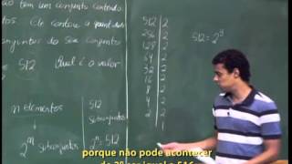 Contagem  Aula 3  Quantidade de subconjuntos de um conjunto  Legendada [upl. by Aicel]