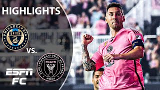 MESSI BRACE IN HIS RETURN 😱 Philadelphia Union vs Inter Miami  MLS Highlights  ESPN FC [upl. by Eidualc]