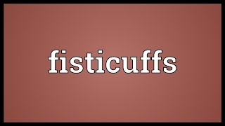 Fisticuffs Meaning [upl. by Notxap]