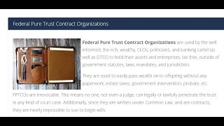 DTSS 4th Federal Pure Trust Contract Organization [upl. by Portugal]