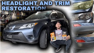 Headlight amp Trim Restoration Using Harbor Freight Kit amp Cerakote Trim Coat [upl. by Procto]