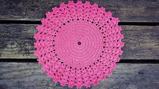 How To Crochet Easy Doily Placemat [upl. by Haidej720]