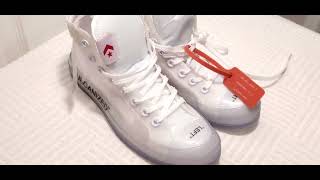 Converse All Star Chuck Taylor Mens Vulcanized High Top White Sneakers Lace Up Size 7 [upl. by Nabalas]