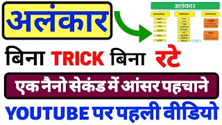 अलंकार कभी नहीं भूल पाओगे बिना  Hindi alnkaar Tricks  अलंकार को पहचानें एक नैनो सेकंड में guruji [upl. by Ahsotal]