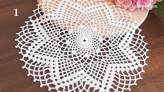 CROCHET How to crochet doily EASY Tutorial Part 2 9  12 round [upl. by Gerkman]