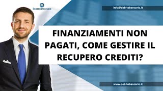 FINANZIAMENTI NON PAGATI COME GESTIRE IL RECUPERO CREDITI [upl. by Brita]