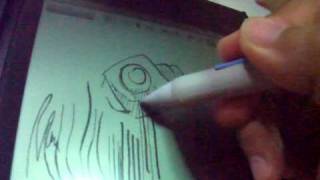 Asus Eee Note EA800 Wacom Pen response [upl. by Annawat]