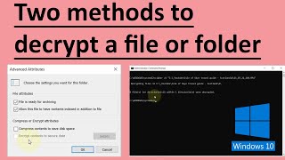 How to decrypt a file in Windows 10 [upl. by Ebba]