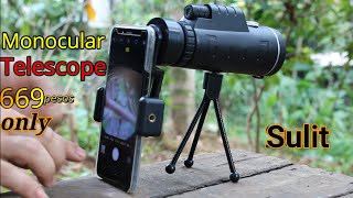 Monocular Telescope For Mobile 40x60 Zoom Sa Halagang 669pesos Sulit talaga from Lazada [upl. by Leoine]