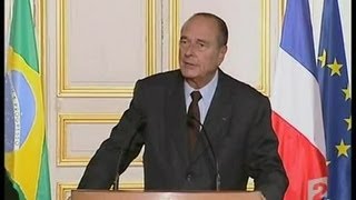 Discours de Jacques Chirac sur la situation en Côte dIvoire [upl. by Reuven545]