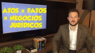 FATOS X ATOS X NEGÓCIOS JURÍDICOS  DIREITO CIVIL  AULA A DOIS [upl. by Ennoryt]