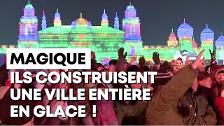 Chine  Ils construisent une ville entière en glace [upl. by Naitsabes]