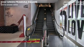 2016 Sigma Vera Escalators at CGV Green Pramuka Square Jakarta [upl. by Alyag726]