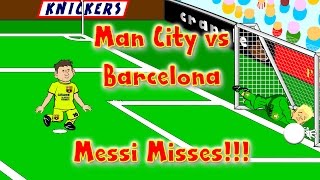 Man City vs Barcelona 12 CHAMPIONS LEAGUE CARTOON by 442oons [upl. by Aihsemot]