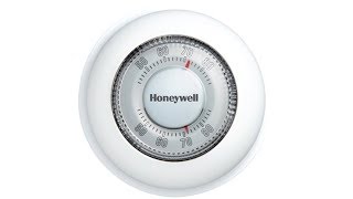 Honeywell Round Heat Only Non Programmable Manual Thermostat CT87K1004 [upl. by Htiaf]