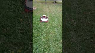 Kress KR174E Robot Mower cutting through long grassshorts kress roboticmower amfservices [upl. by Nylaret574]