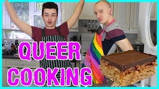 HOW TO MAKE CHOCOLATE CARAMEL FLAPJACK  QUEER COOKING  RolyUnGashaa [upl. by Avruch596]