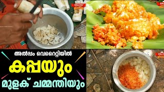 ഉണ്ണികൃഷ്ണപിള്ള ചേട്ടന്റെ വെറൈറ്റി കപ്പയും മുളക് ചമ്മന്തിയും  Kappa Chammandhi Kerala Food Stories [upl. by Toombs]