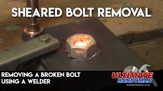 Removing a broken bolt using a welder [upl. by Akirdnuhs479]