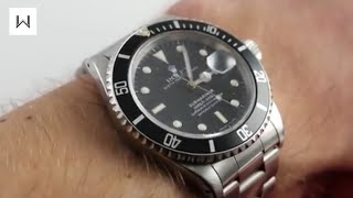 Vintage Rolex Oyster Perpetual Submariner 16610 Luxury Watch Review [upl. by Airetak]