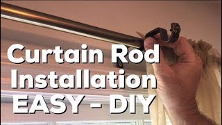 Installing Curtain Rod  Hang Curtain Rod  EASY DIY  How to [upl. by Mitch]