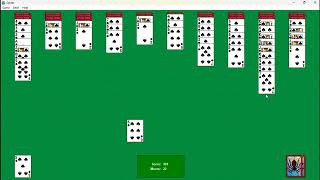 Spider Solitaire for Windows XP  2nd defeat [upl. by Naimad]