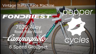 Fondriest 7020 Vintage Italian Road Bike Build [upl. by Leahci]