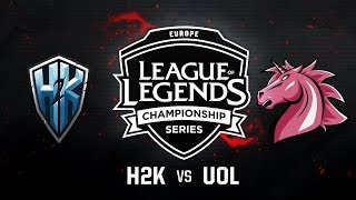 H2K vs UOL  Week 10 Game 2  EU LCS Summer Split  vs Unicorns of Love 2017 [upl. by Varin159]