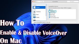 Enable amp Disable VoiceOver On Mac  How To [upl. by Nhguav754]