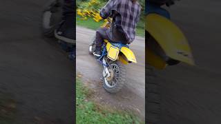 Yellow Ripper Suzuki RM80 2Stroke 90s Classic Motocross Bike Test Ride shorts [upl. by Felix335]