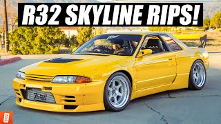 Building and Heavily Modifying a 1989 Nissan Skyline R32 GTST  Part 16 Dyno Tune [upl. by Ardnossac]