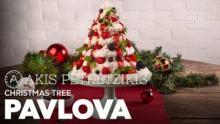 Christmas Tree Pavlova  Akis Petretzikis [upl. by Nawd146]