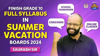 How to Complete Grade 10th Syllabus in Summer Vacation  Timetable for Summer Vacations  Board 2024 [upl. by Assinna]