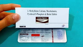 Folpreg Tablet Uses In Hindi  Lmethylfolate Mecobalamin amp pyridoxal5phosphate Biotin Tablets [upl. by Landan943]