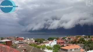 Cloud tsunami rolls in over Sydney [upl. by Ehr]