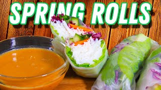 Vegan Spring Rolls with Peanut Dipping Sauce [upl. by Ademla]