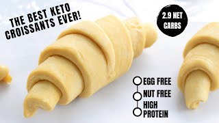 Keto Healthy Croissants Recipe  Low Carb Croissants [upl. by Anaimad]