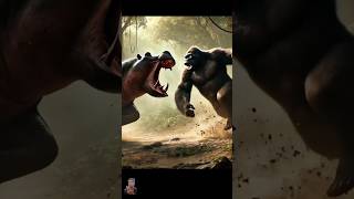 Great Apes vs Big Cats Gorilla Lion Tiger 😱 animals shorts allbirds [upl. by Ntsud335]