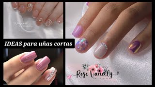 IDEAS PARA UÑAS CORTAS uñasdemoda nailsdesing nails naildecoration uñasdecoradas uñas2024 [upl. by Ylla]